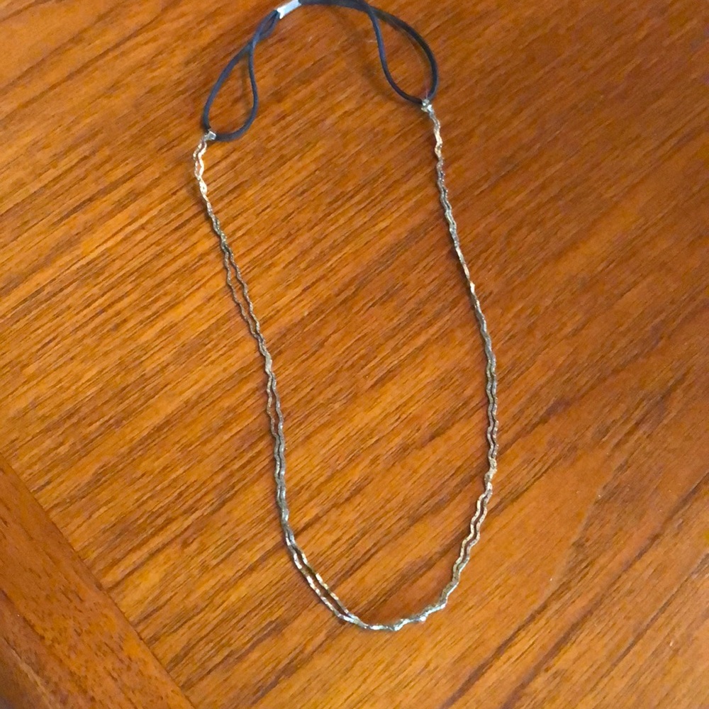 Silver elastic headband